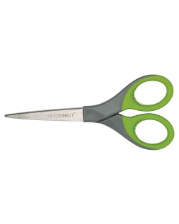 Tijera q-connect mango caucho 7" 17 cm blister