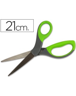 Tijera q-connect mango caucho 8" 21 cm blister