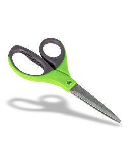 Tijera q-connect mango caucho 8" 21 cm blister