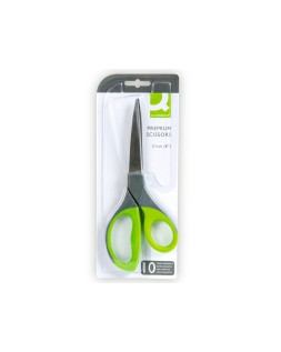 Tijera q-connect mango caucho 8" 21 cm blister