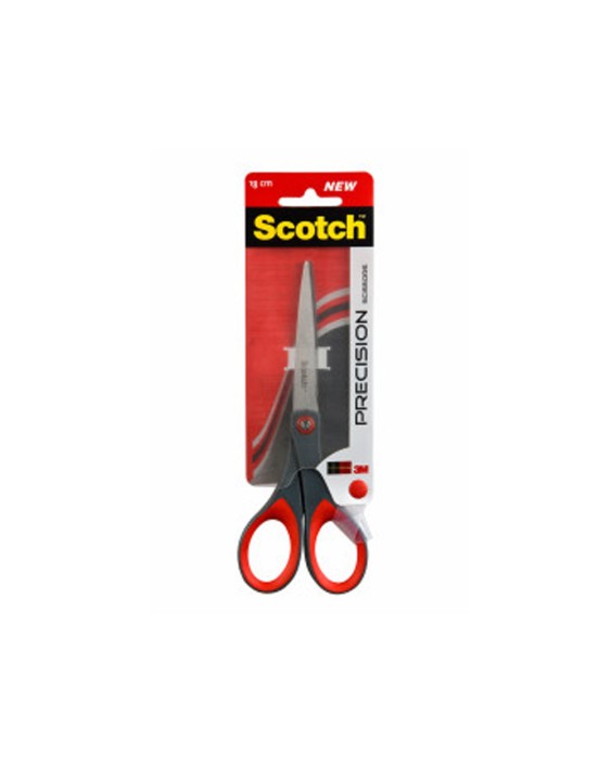 Tijera oficina scotch 18 cm de acero inoxidable con ajuste de tension