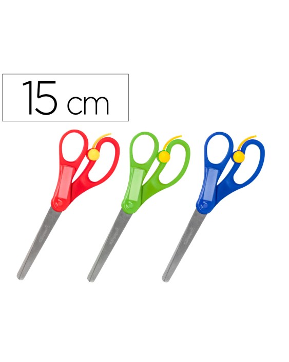 Tijera liderpapel 15 cm con resorte para facilitar el corte unidad