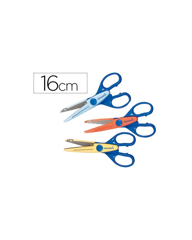 Tijera liderpapel cortes en zig-zag, ondas pequeñas y ondas grandes unidad unidad