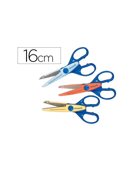 Tijera liderpapel cortes en zig-zag, ondas pequeñas y ondas grandes unidad unidad