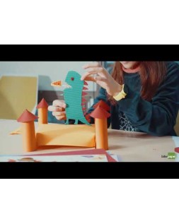 Tijera liderpapel cortes en zig-zag, ondas pequeñas y ondas grandes unidad unidad