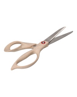 Tijera oficina liderpapel acero inoxidable mango eco material 8" 21,5 cm en blister