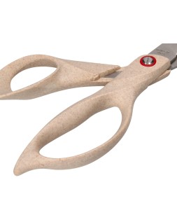 Tijera oficina liderpapel acero inoxidable mango eco material 8" 21,5 cm en blister