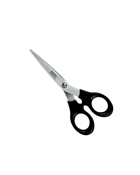 Tijera oficina leitz acero inoxidable 165 mm color negro