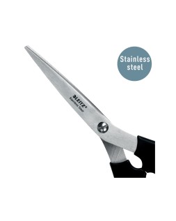 Tijera oficina leitz acero inoxidable 165 mm color negro