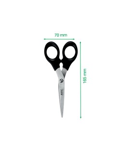 Tijera oficina leitz acero inoxidable 165 mm color negro