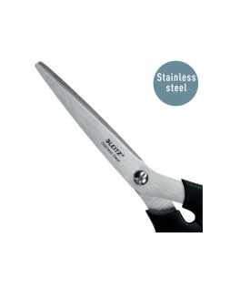 Tijera oficina leitz acero inoxidable 185 mm color negro