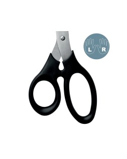 Tijera oficina leitz acero inoxidable 185 mm color negro