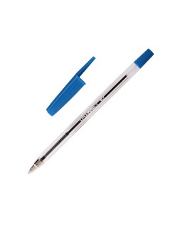 Boligrafo transparente q-connect azul medio kf26039