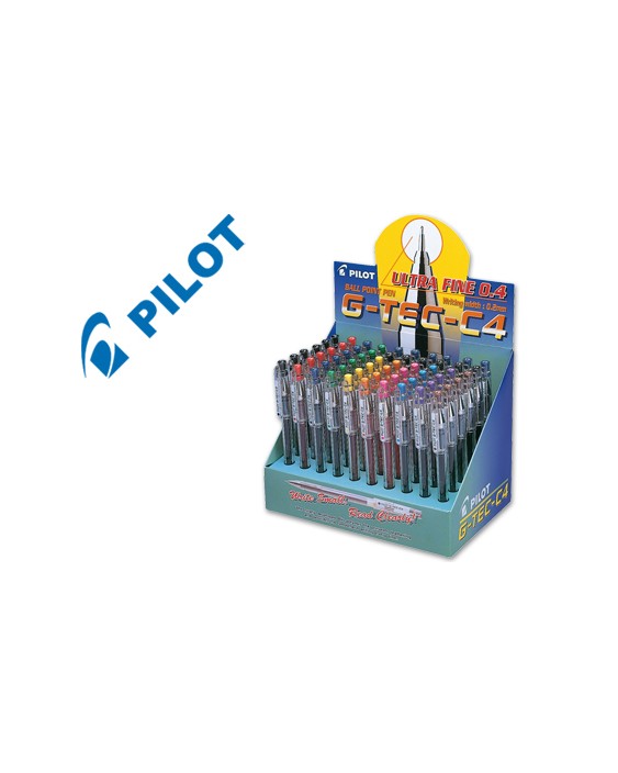 Boligrafo pilot punta aguja g-tec-c4 expositor de 60 unidades
