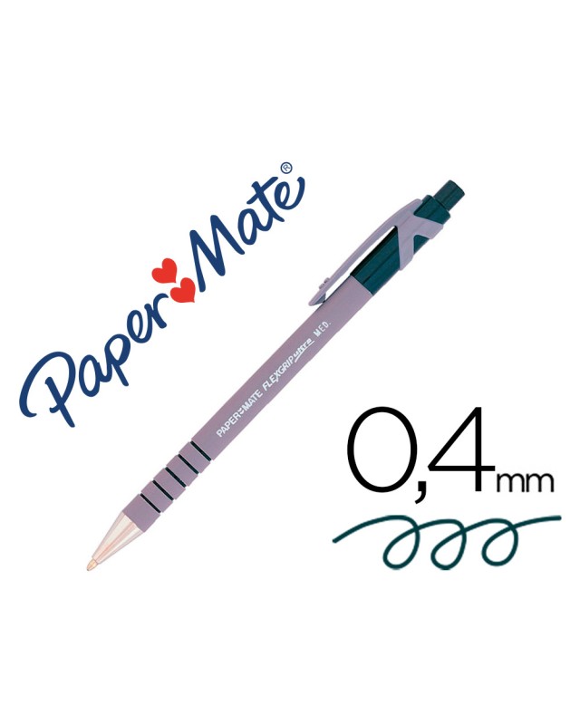 Boligrafo flexgrip retractil negro