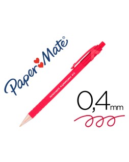 Boligrafo flexgrip retractil rojo