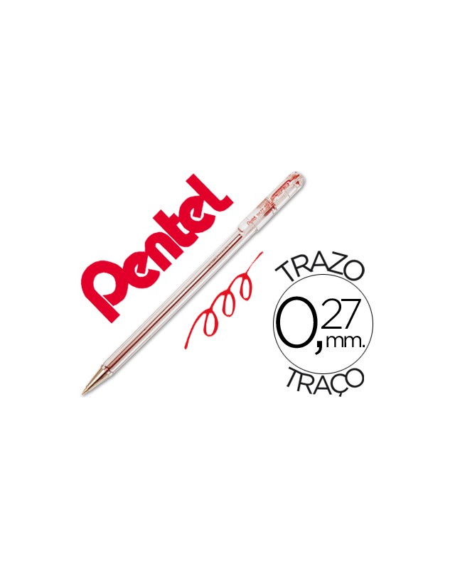 Boligrafo pentel bk-77 b rojo