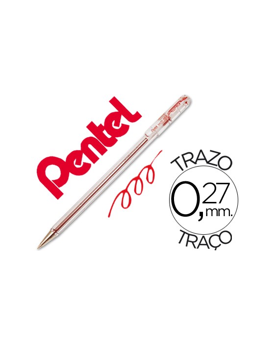 Boligrafo pentel bk-77 b rojo