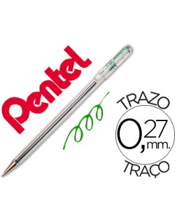 Boligrafo pentel bk-77 d verde