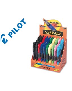 Boligrafo pilot super grip expositor de 60 unidades