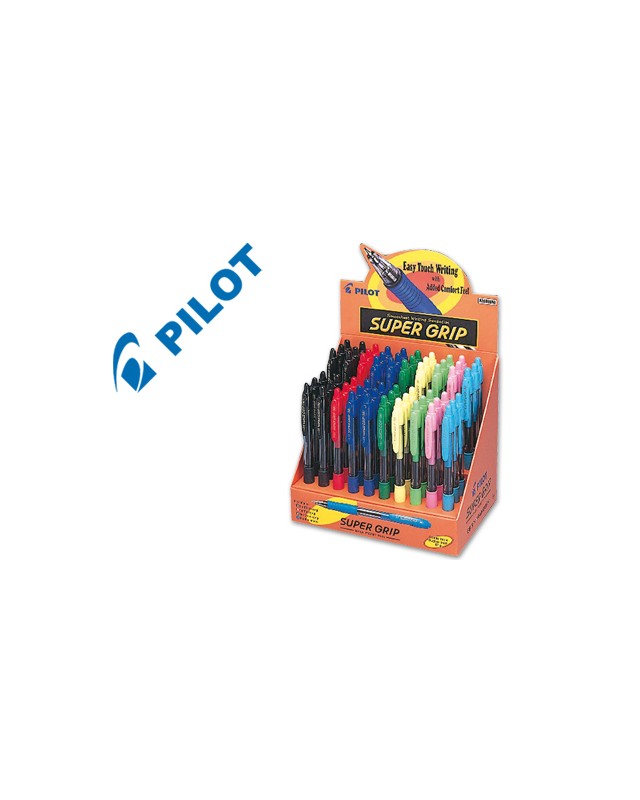 Boligrafo pilot super grip expositor de 60 unidades