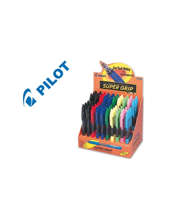 Boligrafo pilot super grip expositor de 60 unidades