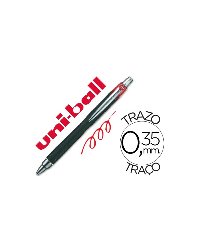 Boligrafo uni-ball jetstream sxn-210 retractil tinta hibrida color rojo