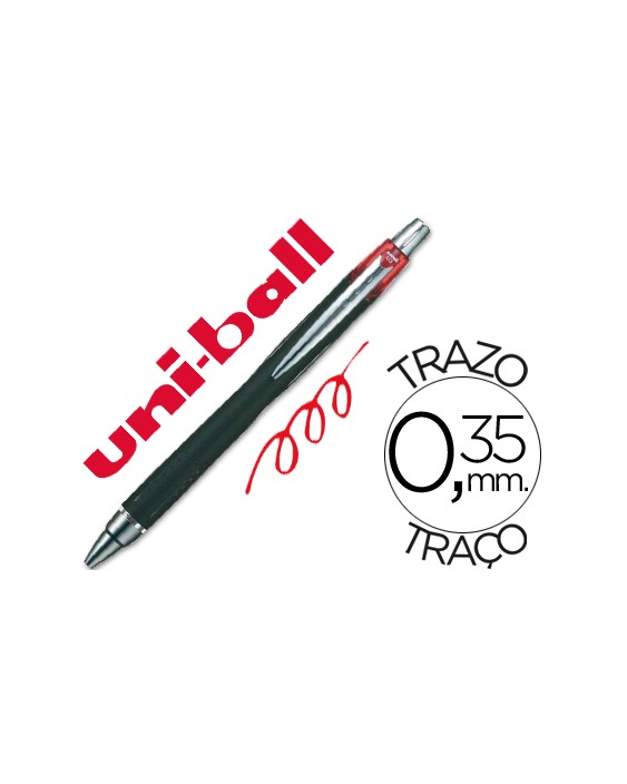 Boligrafo uni-ball jetstream sxn-210 retractil tinta hibrida color rojo