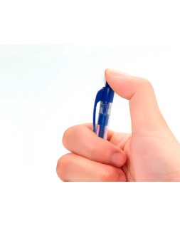 Boligrafo q-connect retractil con sujecion de caucho tinta aceite 0,7 mm color azul