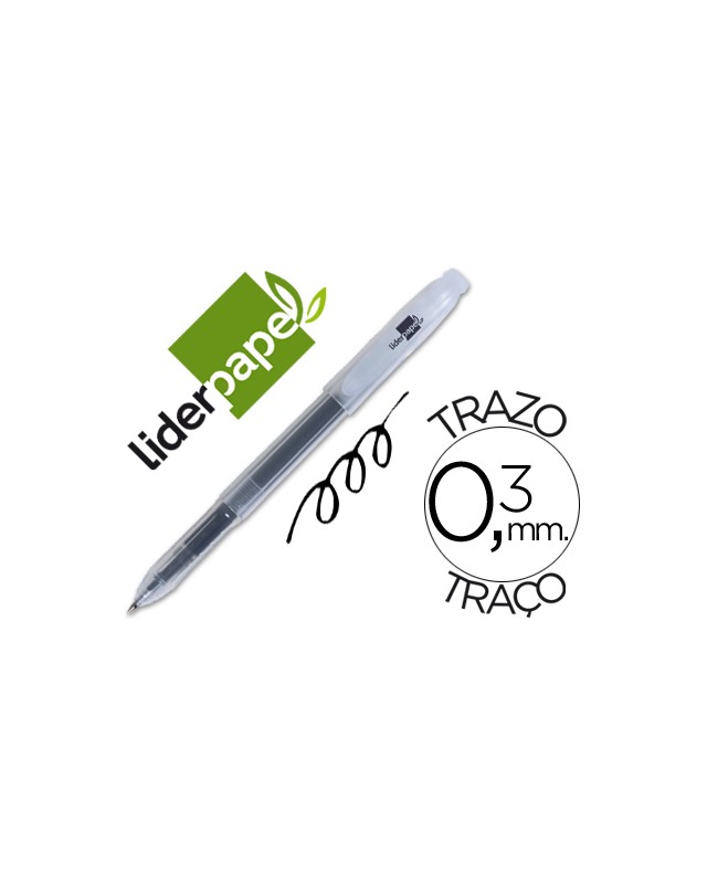 Boligrafo liderpapel super gel punta 0,5 mm negro