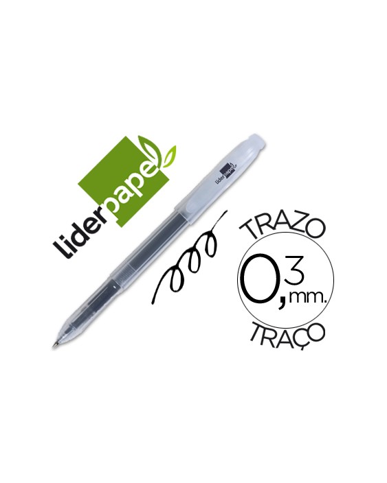 Boligrafo liderpapel super gel punta 0,5 mm negro