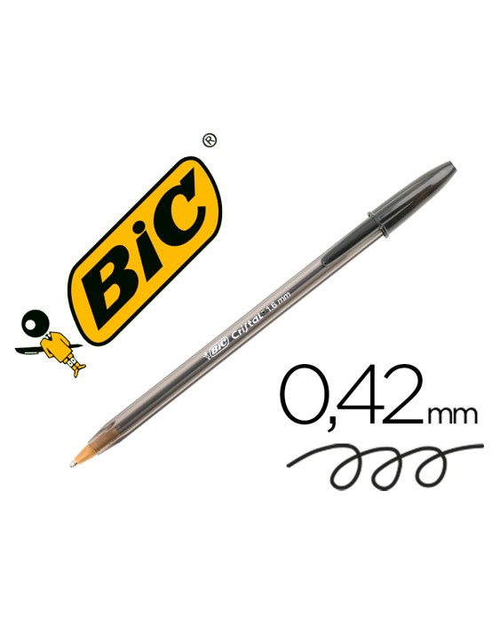 Boligrafo bic cristal x-large tinta negro 1,6 mm