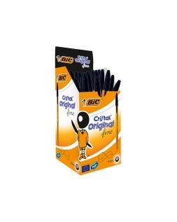 Boligrafo bic cristal punta fina negro