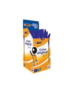 Boligrafo bic cristal punta fina azul