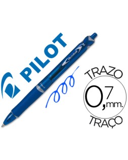 Boligrafo pilot acroball azul tinta aceite punta de bola de 1,0mm retractil
