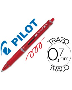 Boligrafo pilot acroball rojo tinta aceite punta de bola de 1,0mm retractil