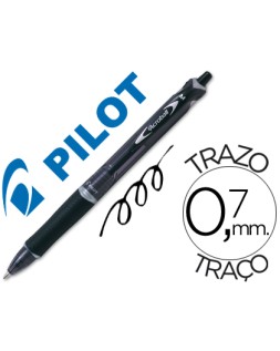 Boligrafo pilot acroball negro tinta aceite punta de bola de 1,0mm retractil