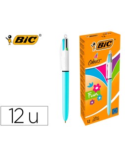 Boligrafo bic cuatro colores pastel edicion limitada