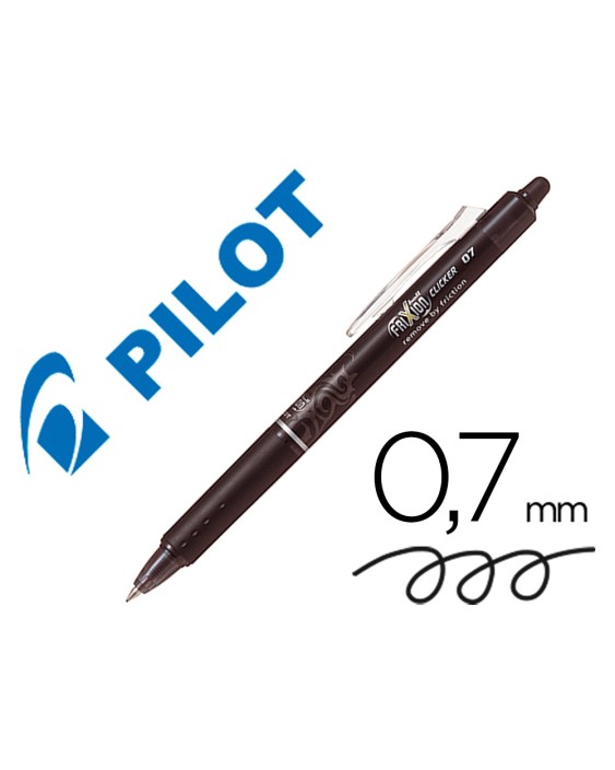 Boligrafo pilot frixion clicker borrable 0,7 mm color negro