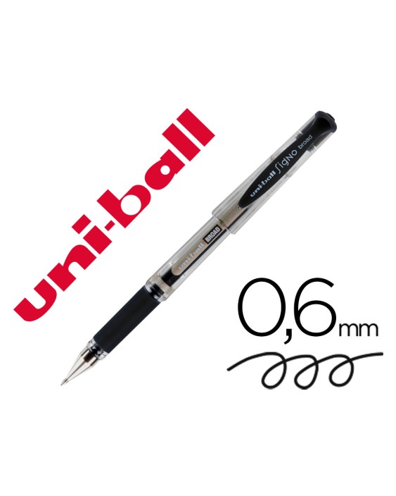 Boligrafo uni-ball um-153 signo broad negro 1 mm tinta gel