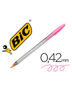 Boligrafo bic cristal fun rosa punta 1,6 mm