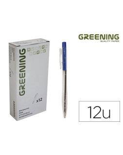 Boligrafo greening azul retractil