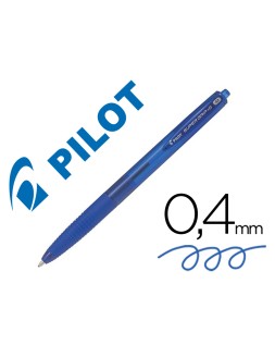Boligrafo pilot super grip g azul retractil sujecion de caucho tinta base de aceite
