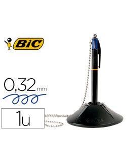 Boligrafo bic cuatro colores con peana