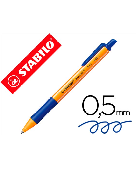 Boligrafo stabilo pointball 0,5 mm azul
