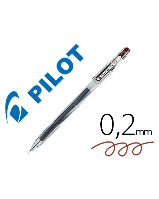 Boligrafo pilot punta aguja g-tec-c4 sepia