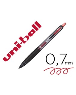 Boligrafo uni-ball signo 207e retractil 0,7 mm color rojo