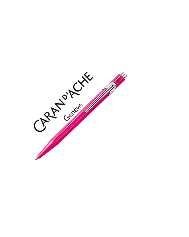 Boligrafo caran d'ache 849 fluo rosa punta media