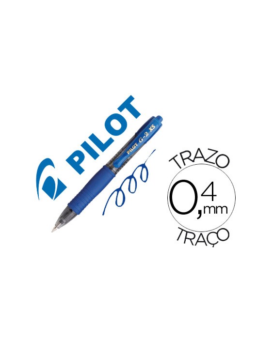 Boligrafo pilot g-2 pixie azul tinta gel retractil sujecion de caucho