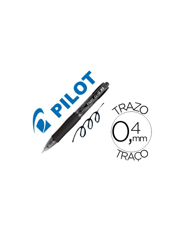 Boligrafo pilot g-2 pixie negro tinta gel retractil sujecion de caucho